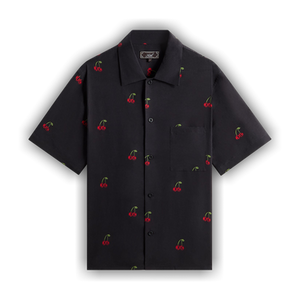 Kith Printed Cherry Cupro Linen Beckham Buttondown 'Black'