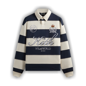 Kith Compact Fleece Striped Rugby 'Nocturnal'
