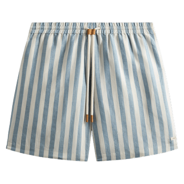 Kith Spun Silk Linen Stripe Kellen Short 'Light Indigo'
