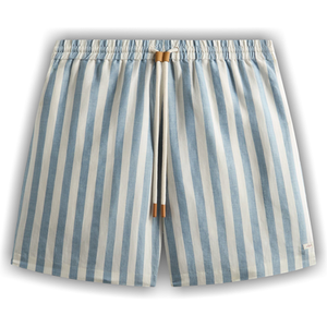 Kith Spun Silk Linen Stripe Kellen Short 'Light Indigo'