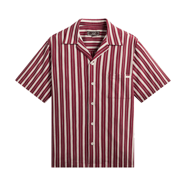 Kith Barre Stripe Thompson Camp Collar Shirt 'Plum'