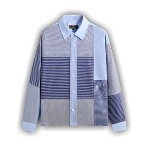 Kith Poplin Stripe Henson Shirt 'Darkshore'