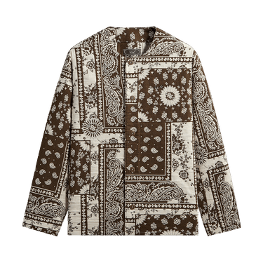 Kith Bandana Jacquard Long Sleeve Willis Shirt 'Coffee'