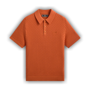 Kith Basket Weave Tilden Polo 'Clementine'