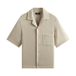 Kith Soft Woven Cropped Beckham Camp Collar Shirt 'Waffle'