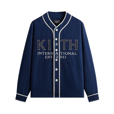Kith Indigo Seersucker Daley Shirt 'Dark Indigo'