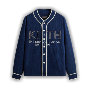 Kith Indigo Seersucker Daley Shirt 'Dark Indigo'