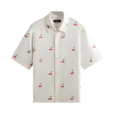 Kith Embroidered Cherry Oxford Cotton Harvey Shirt 'Sandrift'
