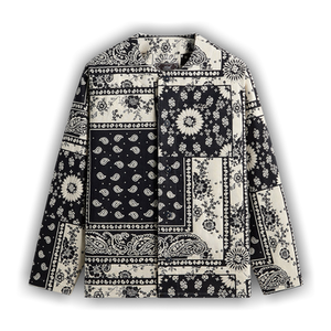 Kith Bandana Jacquard Long Sleeve Willis Shirt 'Nocturnal'