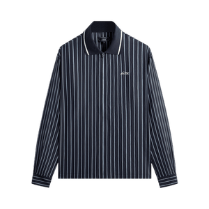 Kith Striped Poplin Long Sleeve Thompson Zip Front Shirt 'Blend'