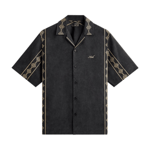 Kith Cupro Linen Thompson Camp Collar Shirt 'Black'