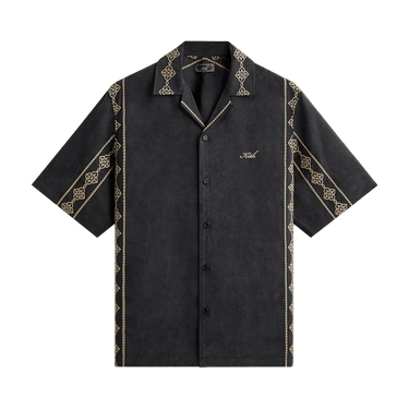 Kith Cupro Linen Thompson Camp Collar Shirt 'Black'