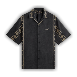 Kith Cupro Linen Thompson Camp Collar Shirt 'Black'