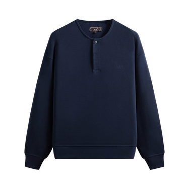 Kith Micro Waffle Long Sleeve Colby Pullover 'Nocturnal'