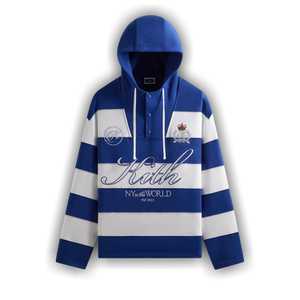 Kith Compact Fleece Striped Caleb Anorak Hoodie 'Layer'