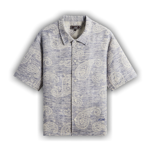 Kith Heathered Paisley Torin Shirt 'Light Indigo'