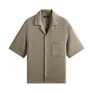Kith Soft Woven Cropped Beckham Camp Collar Shirt 'Folly'