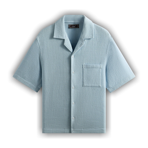 Kith Soft Woven Cropped Beckham Camp Collar Shirt 'Light Indigo'