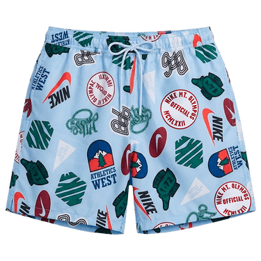 Nike Club Shorts With Flow Print 'Blue/Multicolor'