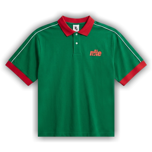 Nike Club Oversized Short-Sleeve Polo 'Pine Green/University Red/Sail'