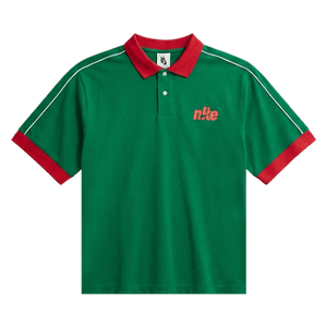Nike Club Oversized Short-Sleeve Polo 'Pine Green/University Red/Sail'