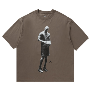Air Jordan T-Shirt Sport Graphic Crew 'Olive Grey/Black'