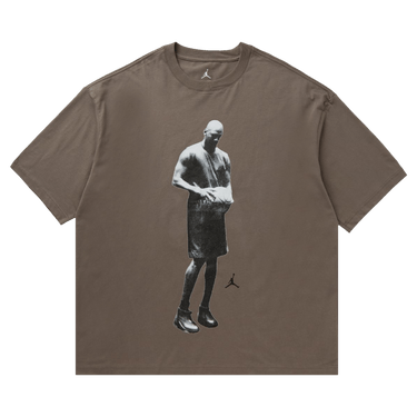 Air Jordan T-Shirt Sport Graphic Crew 'Olive Grey/Black'