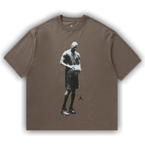 Air Jordan T-Shirt Sport Graphic Crew 'Olive Grey/Black'