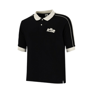 Nike Club Oversized Short-Sleeve Polo 'Black/Sail'