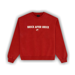 Air Jordan x Nigel Sylvester Brick After Brick Fleece Crewneck Sweatshirt 'Vermilion/Sail'