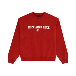 Air Jordan x Nigel Sylvester Brick After Brick Fleece Crewneck Sweatshirt 'Vermilion/Sail'