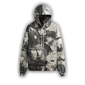 Kith x Marvel vs. Capcom Fighter All-Over Printed Vintage Nelson Hoodie 'Sandrift'