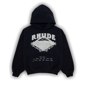 Rhude Dakar Convoy Hoodie 'Black/Silver'