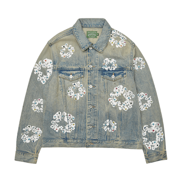 Denim Tears Studded Cotton Wreath Denim Jacket 'Dirty Wash'