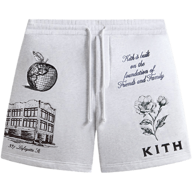 Kith New York To The World Curtis Short 'Light Heather Grey'