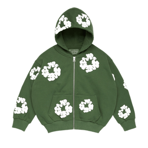 Denim Tears Cotton Wreath Zip Hoodie 'Green'