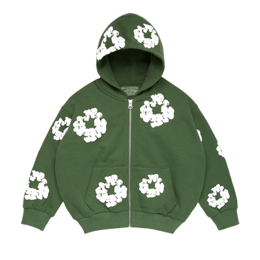 Denim Tears Cotton Wreath Zip Hoodie 'Green'