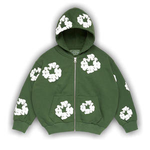 Denim Tears Cotton Wreath Zip Hoodie 'Green'