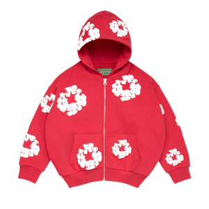 Denim Tears Cotton Wreath Zip Hoodie 'Red'