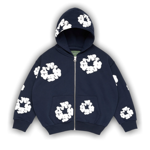 Denim Tears Cotton Wreath Zip Hoodie 'Navy'