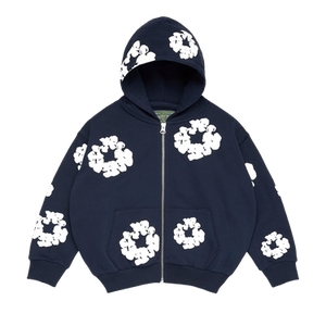 Denim Tears Cotton Wreath Zip Hoodie 'Navy'
