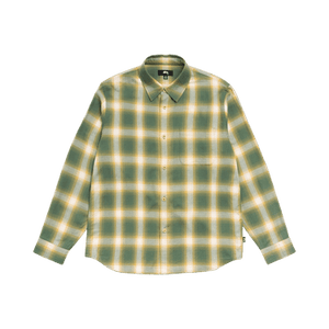Stussy Beach Ombre Plaid Shirt 'Green'