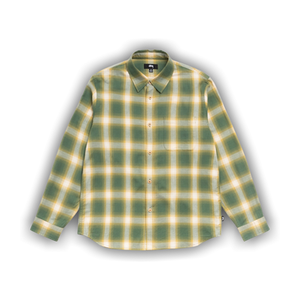 Stussy Beach Ombre Plaid Shirt 'Green'