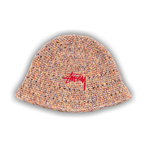 Stussy Hemp Stock Knit Bucket Hat 'Multi Tan'
