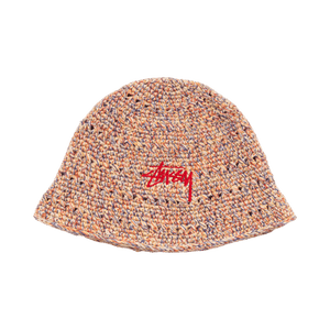 Stussy Hemp Stock Knit Bucket Hat 'Multi Tan'