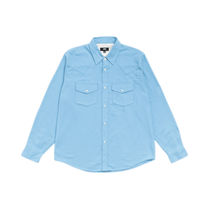 Stussy Cotton Silk Western Shirt 'Blue'