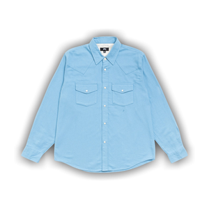 Stussy Cotton Silk Western Shirt 'Blue'