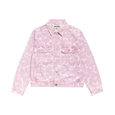 Stussy Denim Trucker Jacket 'Pink Hawaiian'