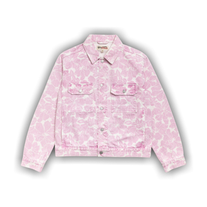 Stussy Denim Trucker Jacket 'Pink Hawaiian'