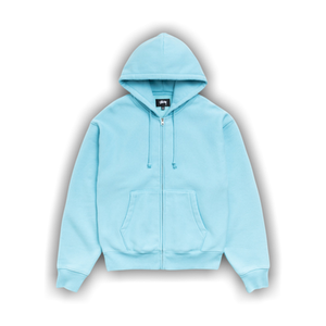 Stussy Cursive Applique Zip Hoodie 'Aqua'